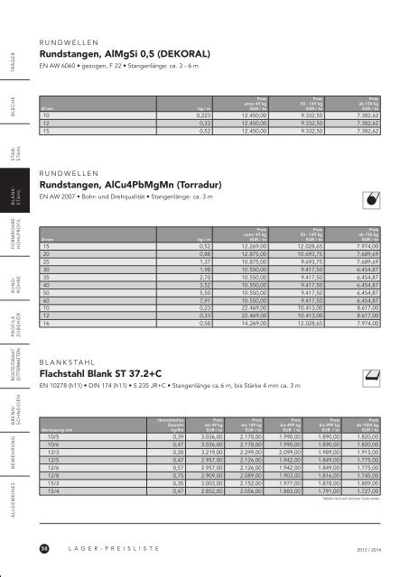 LAGER-PREISLISTE 2013 / 2014 - Grosschädl Preisliste 2013/2014