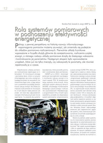 Rola systemów pomiarowych w podnoszeniu ... - Innsoft sp. z oo