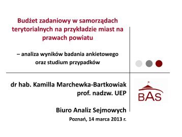dr hab. Kamilla Marchewka-Bartkowiak, prof. nadzw. UEP - Poznań