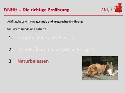 ANIfit – Die richtige Ernährung - Gesundes im Napf