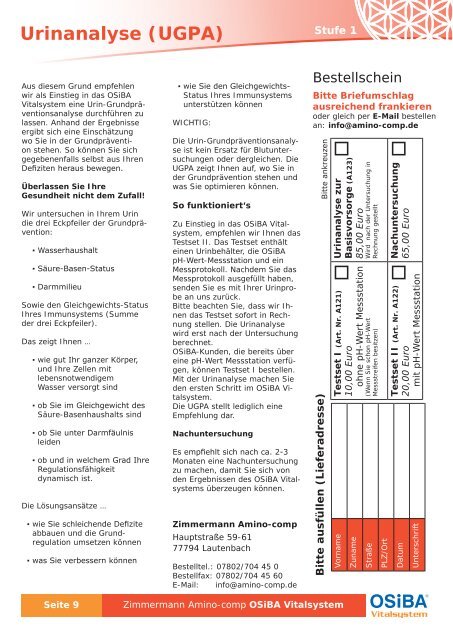 OSiBA Vitalsystem Gesamtbroschüre 2011 - BILL-Institut