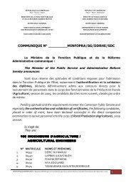 resultats definitifs concours directs agriculture 2009 2