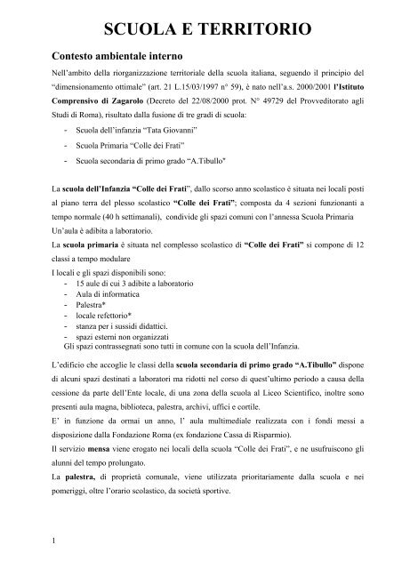 Pof Formato Pdf Istituto Comprensivo Zagarolo