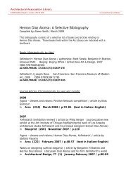 AA Library Bibliography - Architectural Association School of ...