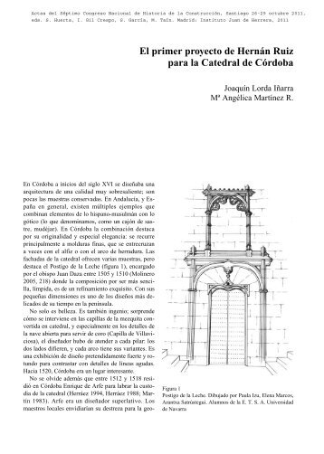 El primer proyecto de Hernán Ruiz para la Catedral de Córdoba