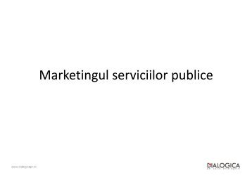 MARKETINGUL SERVICIILOR PUBLICE - RES Publica