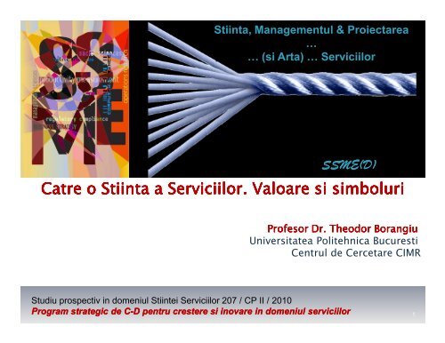 Catre o Stiinta a Serviciilor. Valoare si Simboluri