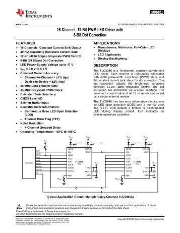 16-Channel, 12-Bit PWM LED Driver with 6-Bit Dot ... - ICTuonglai