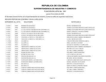 LISTA No. 343 - Superintendencia de Industria y Comercio