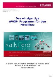 Das einzigartige AVOR- Programm für den Metallbau