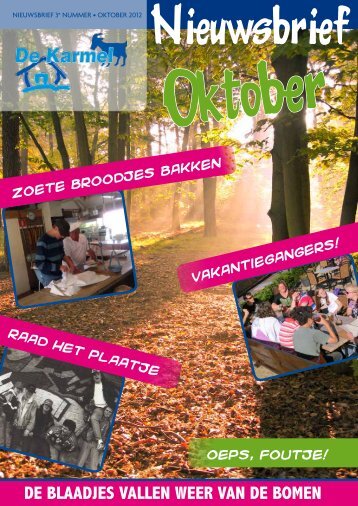 Bekijk de nieuwsbrief van oktober 2012 - De Karmel