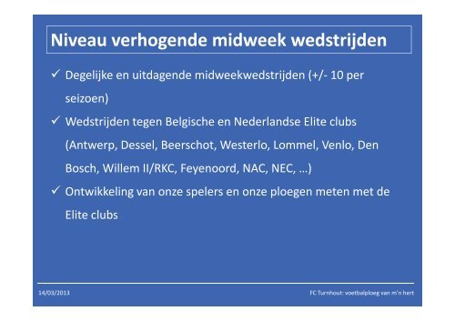 Infosessie bovenbouw - FC Turnhout