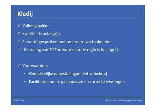 Infosessie bovenbouw - FC Turnhout