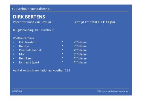 Infosessie bovenbouw - FC Turnhout