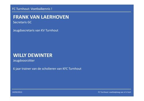 Infosessie bovenbouw - FC Turnhout