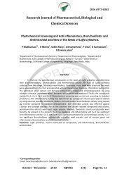 Research Journal Of Pharmaceutical, Biological And ... - RJPBCS