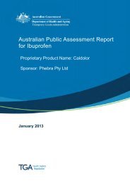 Australian public assessment for Ibuprofen - Therapeutic Goods ...