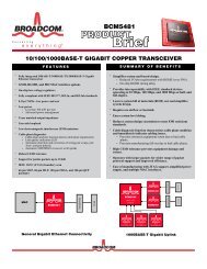 BCM5481 Product Brief - Broadcom