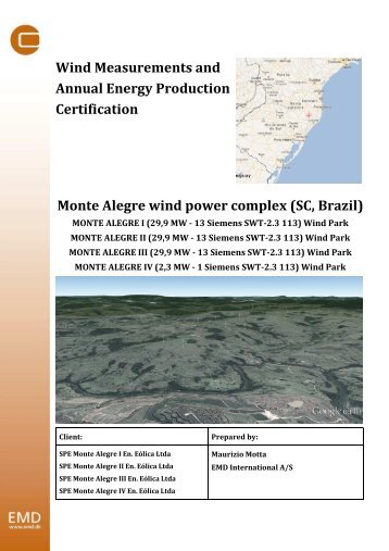Wind Measurements and Annual Energy Production Certification ...