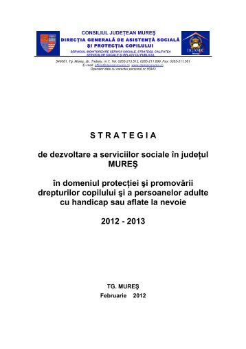 S T R A T E G I A de dezvoltare a serviciilor ... - DGASPC Mures