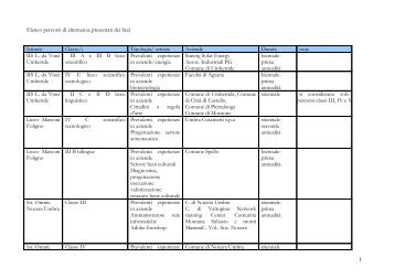 ricognizione dei progetti già attivati sul POF 2010/2011: n 10 licei