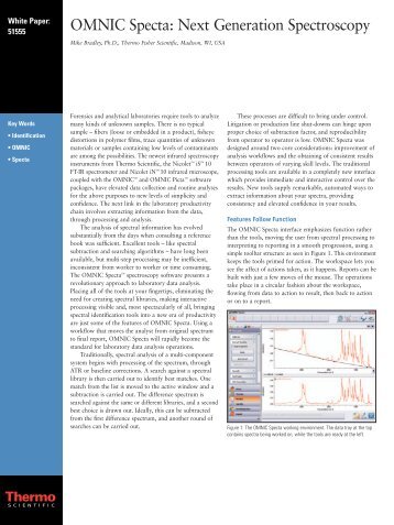 OMNIC Specta: Next Generation Spectroscopy - Nicolet CZ sro