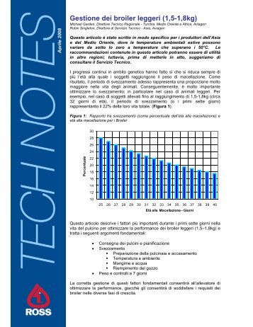 Gestione dei broiler leggeri (1,5-1,8kg) - Aviagen