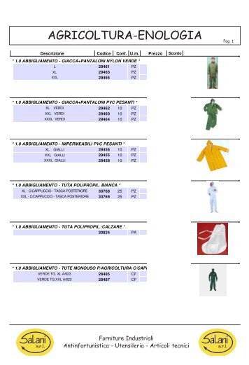 AGRICOLTURA-ENOLOGIA - Salani srl