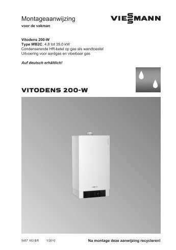 Montage handleiding Vitodens 200-W 3,8-35kW - Viessmann