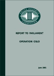 REPORT TO PARLIAMENT ARLIAMENT OPERATION OSLO TION ...