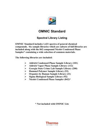 OMNIC Standard - Fisher Scientific