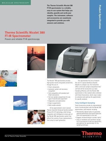 Thermo Scientific Nicolet 380 FT-IR Spectrometer