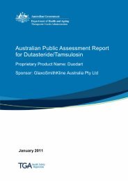 Australian Public Assessment Report for Dutasteride/Tamsulosin