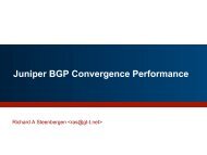 Juniper BGP Convergence Performance(PDF) - Nanog