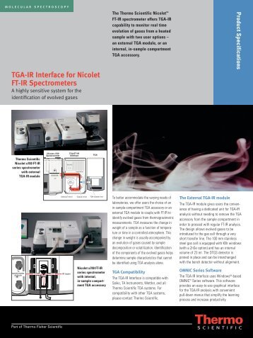 Thermo Nicolet iS10 FT-IR with TGA-IR Interface - EXPERTA