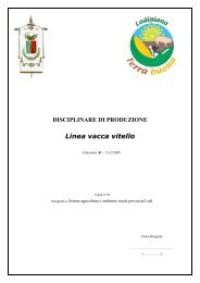 disciplinare - Provincia di Lodi