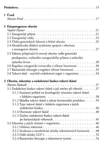 Předmluva 15 1 Úvod Martin Fried 17 2 Etiopatogeneze obezity ...