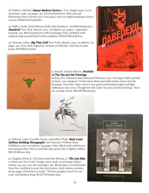 rare book catalog 2012 - Weller Book Works