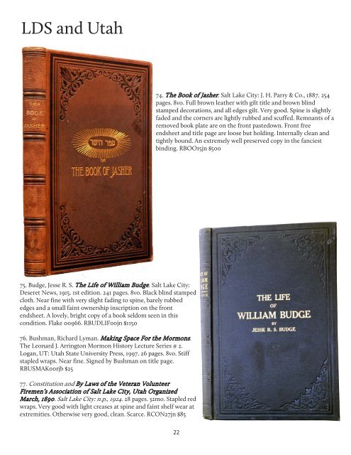 rare book catalog 2012 - Weller Book Works