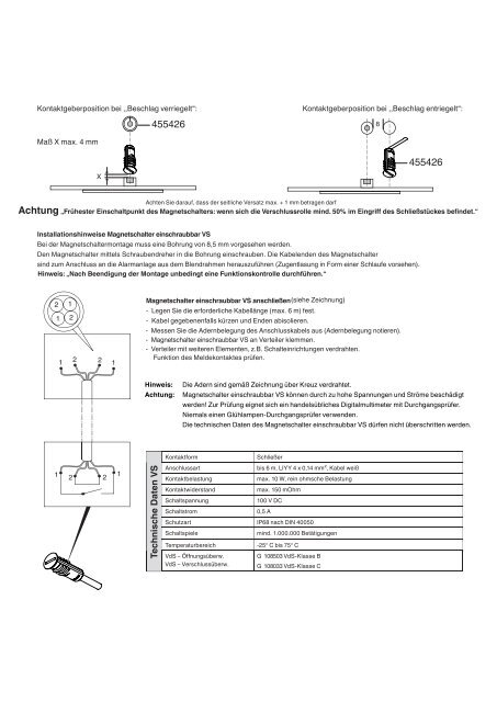 Eckumlenkung mit 1 i.S. und 1 Kontaktgeber