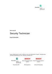 2 Das Profil: Security Technician - IT-Weiterbildungssystem