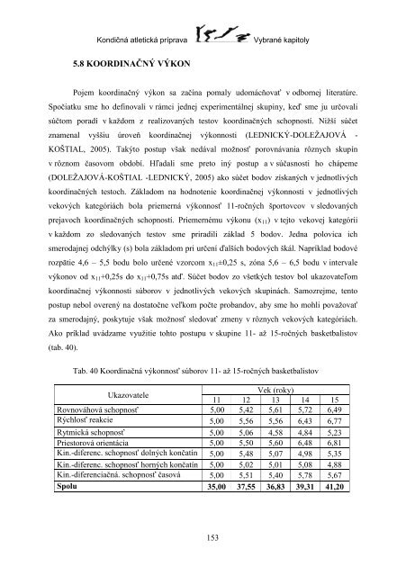 kondičná atletická príprava - Fakulta telesnej výchovy a športu