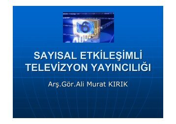 Televizyon Yayıncılığı