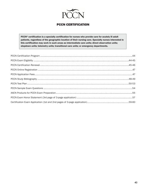 CCRN/PCCN Exam Handbook - American Association of Critical ...