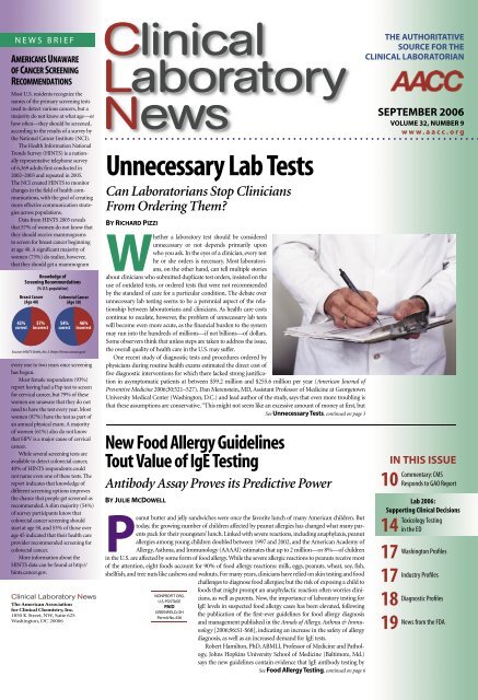 Unnecessary Lab Tests American Association For Clinical Chemistry