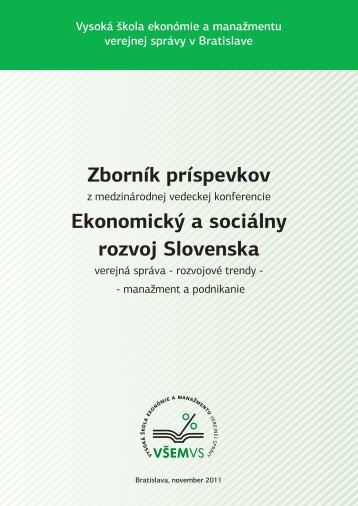 Zborník - Centrum pre Rozvoj Regiónov