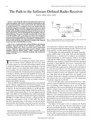 The Path to the Software-Defined Radio Receiver