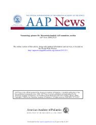 Neonatology pioneer Dr. Merenstein headed AAP ... - AAP News