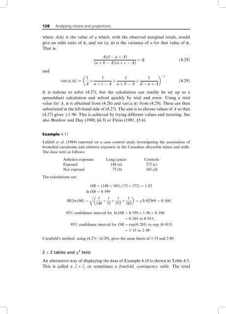 Statistical Methods in Medical Research 4ed