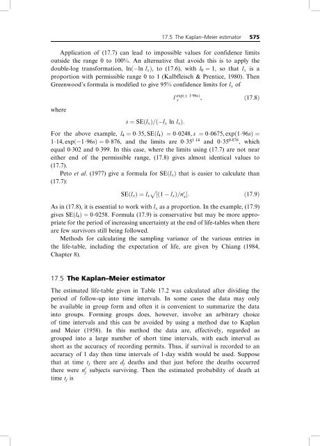 Statistical Methods in Medical Research 4ed